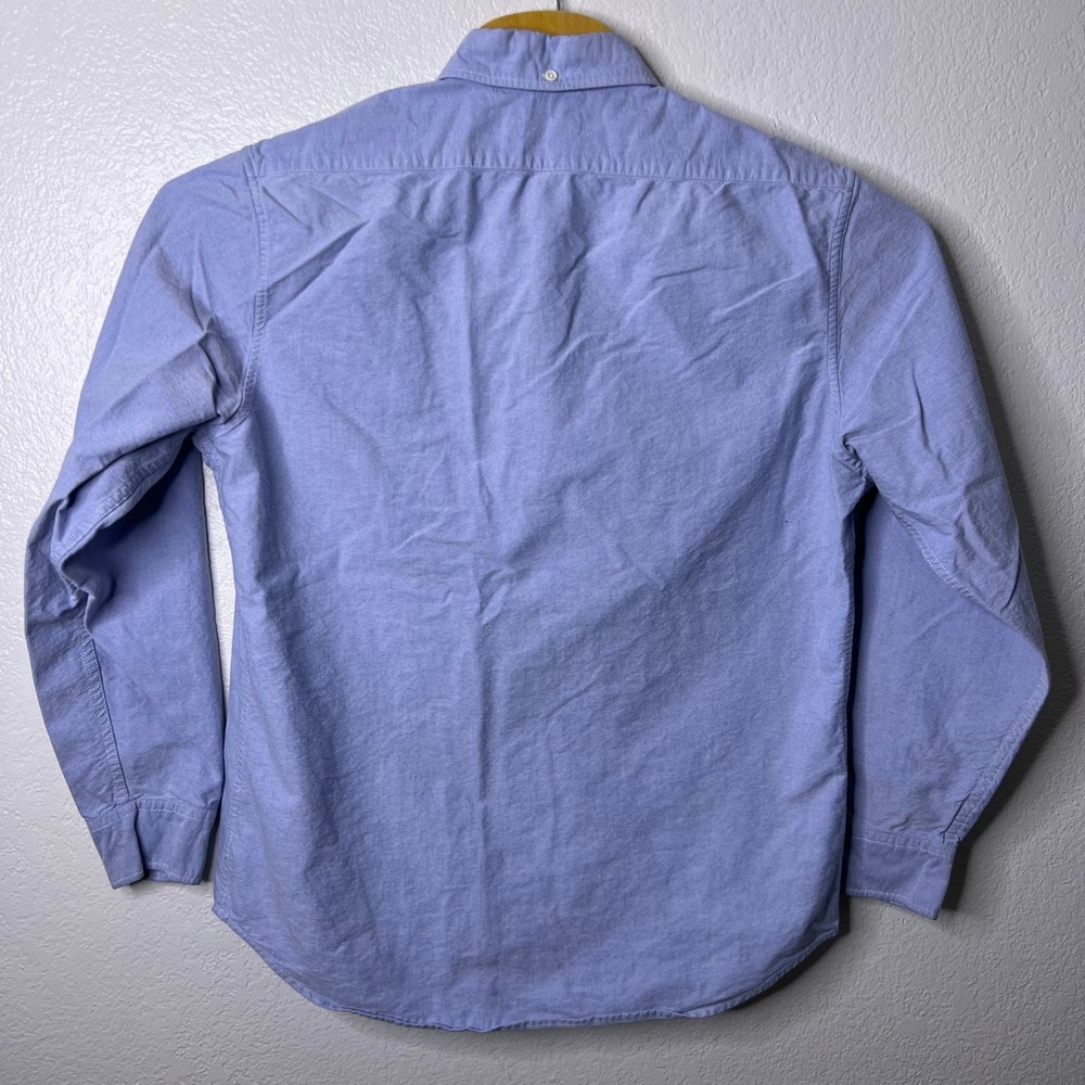Taylor Stitch Mens Blue Organic Cotton Oxford Button Down Shirt Size 42 Large - Picture 3 of 8